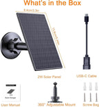Zivif 2W Solar Panel for Security Cameras, Solar Charger - Image 6