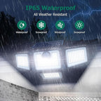 4500LM Solar Lights Outdoor, 4 Adjustable Heads Motion Sensor Lights, 3 Modes - Image 6