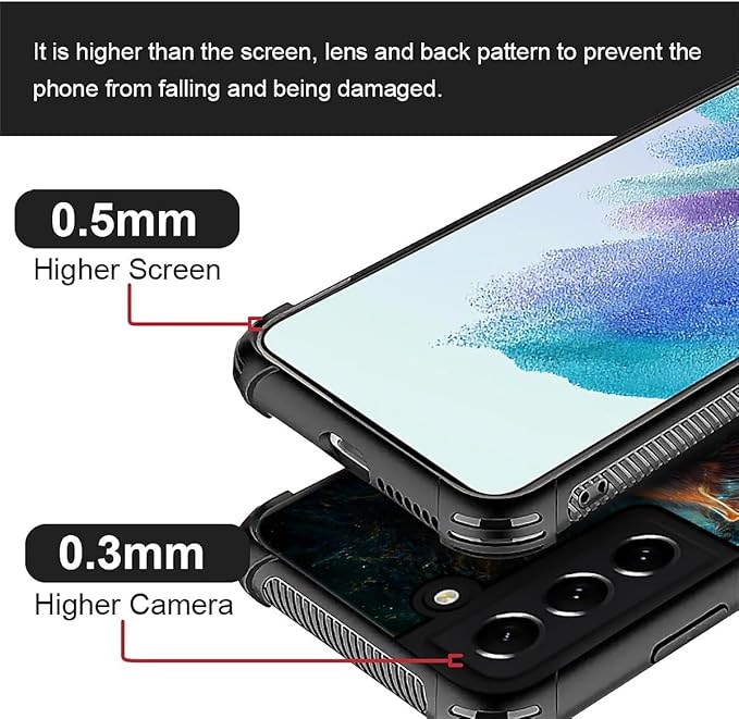 for Samsung Galaxy S21 FE Case, Star Cave Hungry Wolf Pattern Graphic Design - Image 4