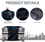 ANNA QUEEN Starry Night Art Luggage Cover, Van Gogh Inspired Suitcase Protector - Image 4