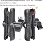 VAUBORTTI 1" Ball Phone Mount – Aluminum Alloy Arm & Base, Double Ball Joint - Image 9