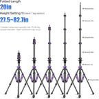 FreeSea 6.9ft/2.1m Carbon Fiber Light Stand, 4.4lbs Load, Travel Tripod - Image 8