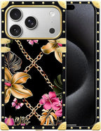 for iPhone 17 Pro Case Luxury Golden Decoration by Unknown