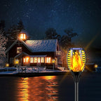 TomCare 6 Pack Outdoor Flickering Flames Torch Decorative Garden Lights Solar - Image 5