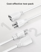 Cable Matters 2-Pack 16 AWG Heavy Duty 13A Power Extension Cord - 10ft - Image 7