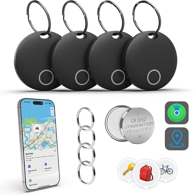 Air Tracker Tags-4 Pack, Smart Bluetooth Tracker, Compatible by Midlocater