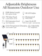 Brightech 104 FT Ambience Pro Solar Powered Outdoor LED String Lights - Image 8