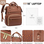 LOVEVOOK Leather Laptop Backpack - Image 4