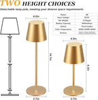Kakanuo Cordless Table Lamp Rechargeable Gold - Image 4
