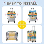 ANNA QUEEN Beach Quote Luggage Cover, Inspirational Summer Travel Suitcase - Image 5
