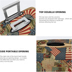 Patriotic 4th of July Luggage Cover, American Flag Fireworks Elastic Suitcase - Image 5