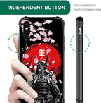 for iPhone Xs Max Case, Sakura Japanese Samurai Pattern Graphic Design Girl Boy - Image 6