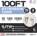 Iron Forge Cable Weatherproof 100 Ft Outdoor Extension Cord - Image 2