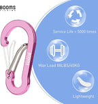 Booms Fishing CC1 Multi-Use Carabiner Clip, 6 Pack Small Caribeener Clips - Image 2