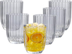 Acrylic Clear Highball Plastic Cups | Plastic Reusable Tumblers 15oz | by AKMQYM