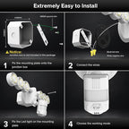 SANSI 45W 6000LM Motion Sensor Outdoor Lights, 5000K 600W Equiv LED Outdoor - Image 9
