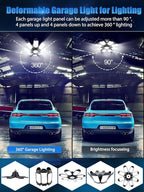 TANBABY 2 Pack LED Garage Lights, 260W Deformable Garage Light Bulb, Total - Image 3
