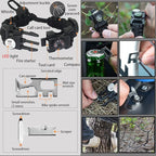 Survival Paracord Bracelet, Fire Starter, Waterproof SOS Light, Adjustable AK87 - Image 2