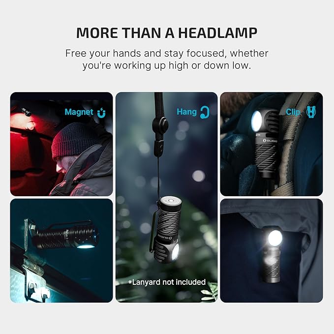 OLIGHT Perun 3 Mini Headlamp 920 Lumens LED Head Flashlight, Rechargeable - Image 6