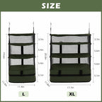 Surblue Hanging Closet Storage Bag Collapsible 3-Shelf Washable Oxford Fabric - Image 2