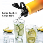 Water Bottle Insulated 32oz 40oz 64oz 128oz Straw Lid Spout Lid & 3 Lids - Image 7