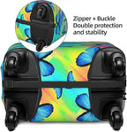 Butterfly Print Elastic Luggage Cover, Colorful Rainbow Suitcase Protector - Image 4