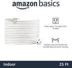 Amazon Basics Extension Cord, 25 Ft, 3 Prong Outlet Extender, Indoor Power Cord - Image 2