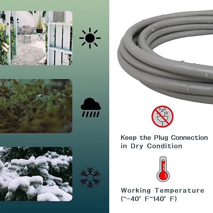 Indoor Outdoor Extension Cord 30 FT, 16/3 SJTW Weatherproof Grey Electrical - Image 5
