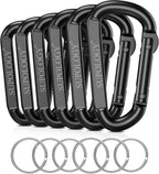 Carabiner Clips, 900 LBS 2.5" Iron Heavy Duty Caribeaners by SUPOLOGY