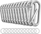 Carabiner Keychain Clip -3" Aluminum Carabiner D Ring, Caribeener Clips by LINGXINXIN