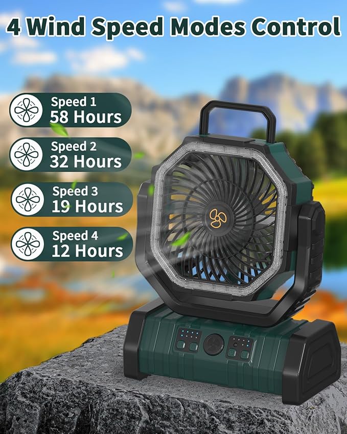 ADUST Camping Battery Operated Powered Fan - Image 3