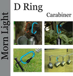 6 Pack Small Locking Carabiner, 3 Inch Aluminum D-Shape Snap Hook - Image 5