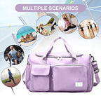 Suruid Gym Bag for Women Men, Travel Duffle Bag Large Capacity Carry On - Image 7