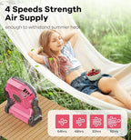 DOWILLDO 20000mAh Portable Battery Powered Camping Fan - - Image 9