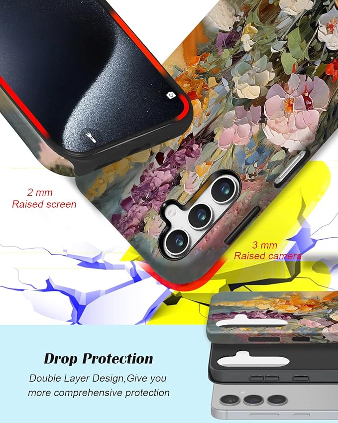 Compatible for Samsung Galaxy S25 Ultra 5G Case, Dual Layer Heavy Duty 2 in 1 - Image 3