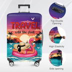 ANNA QUEEN Tropical Travel Flamingo Float Luggage Cover -Stretchable Airplane - Image 2