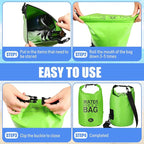 Jexine 15 Pack Dry Bag Waterproof, 5L Ultralight Dry Sacks Roll Top Storage Bag - Image 4