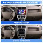 Inefala 4+64G Radio for Jeep Compass Patriot 2007 2008 2009 Android 15 CarPlay - Image 2