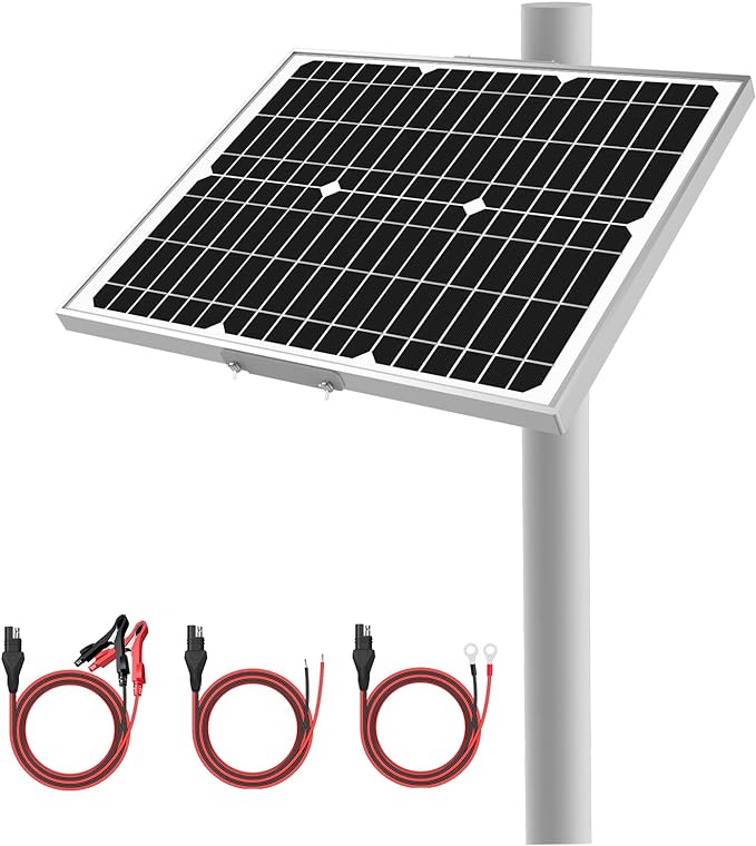 12V 20W Solar Battery Trickle Charger & Maintainer by SUNERPOWER