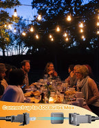 Svater Outdoor String Lights 200 FT, E26 Socket, 1 Watt Dimmable 2700K Warm - Image 5