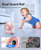 KIMMOO Rechargeable USB Desk Fan, Quiet Table Fan - Image 9