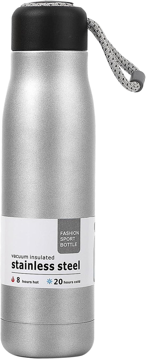 17 oz Stainless Steel Water Bottle Double Wall Vacuum Insulated Kids Wide Mouth by Dusgut