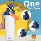 baab 18oz Kids Water Bottle, Insulated Kids Water Bottle - Image 4