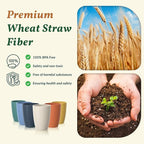 Homienly Plastic Cups Alternatives Unbreakable Drinking Glasses Wheat Straw Cup - Image 3