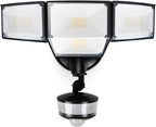 LUTEC 84W 9500LM LED Security Light Hardwire Motion Sensor Outdoor Lights by LUTEC