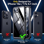 SPIDERCASE for iPhone 16e Case/iPhone 17e Case Waterproof, Built-in Screen & - Image 2