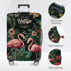 ANNA QUEEN Tropical Pink Flamingos Travel Luggage Cover -Stretchable Airplane - Image 2