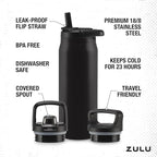 ZULU Base 32oz Stainless Steel Water Bottle - Image 4