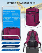 ECOHUB 17" Small Travel Backpack, United Airlines Personal Item Bag 17x10x9 - Image 2