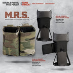 Double Pistol Magazine Pouch, High-Strength Laminate Material, MOLLE Compatible - Image 5